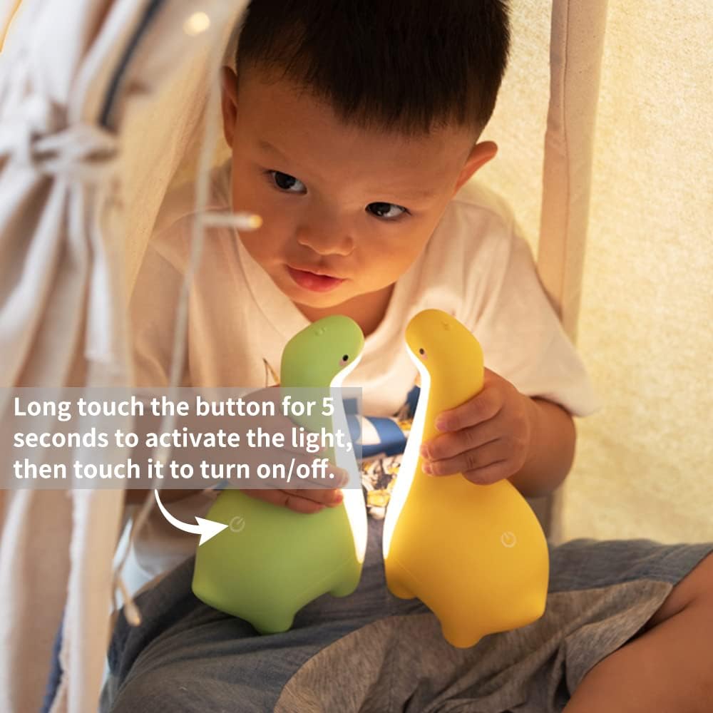 DinoSnug Soft Glow Dinosaur Night Light for Kids