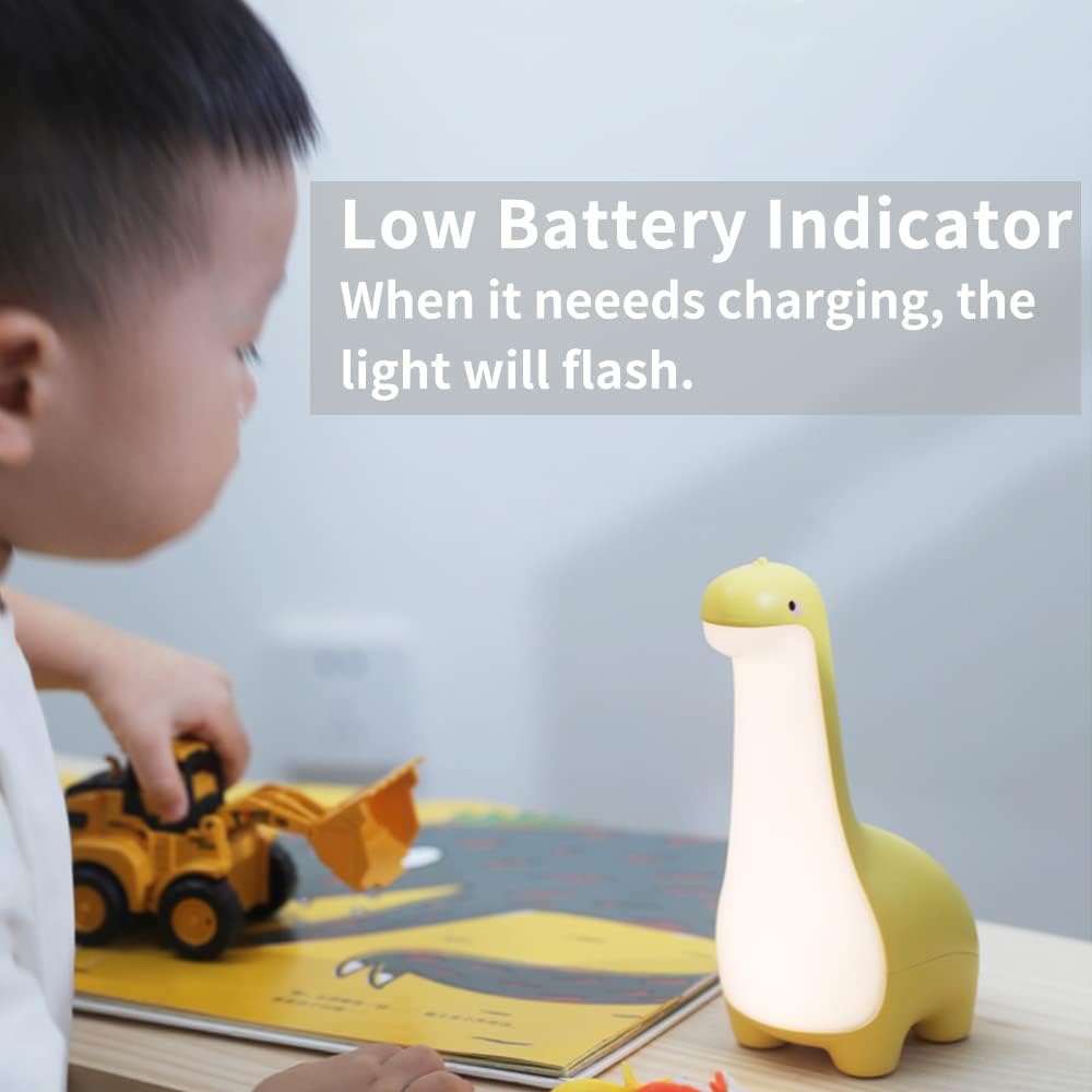DinoSnug Soft Glow Dinosaur Night Light for Kids