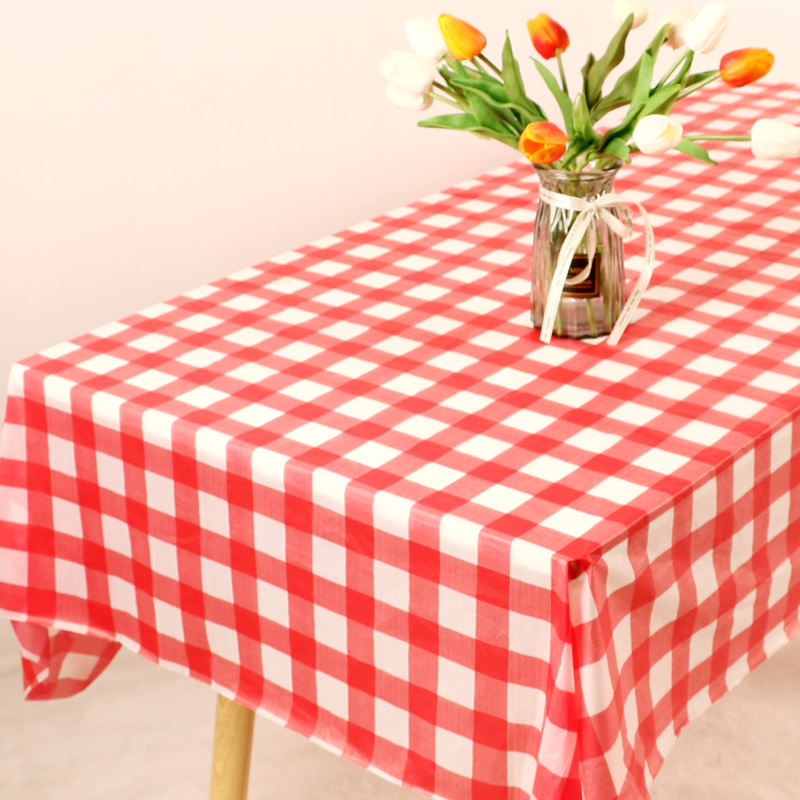 Disposable Plastic Tablecloths 10 Pack PEVA Waterproof Stain Resistant Covers