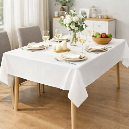Disposable Plastic Tablecloths 10 Pack PEVA Waterproof Stain Resistant Covers
