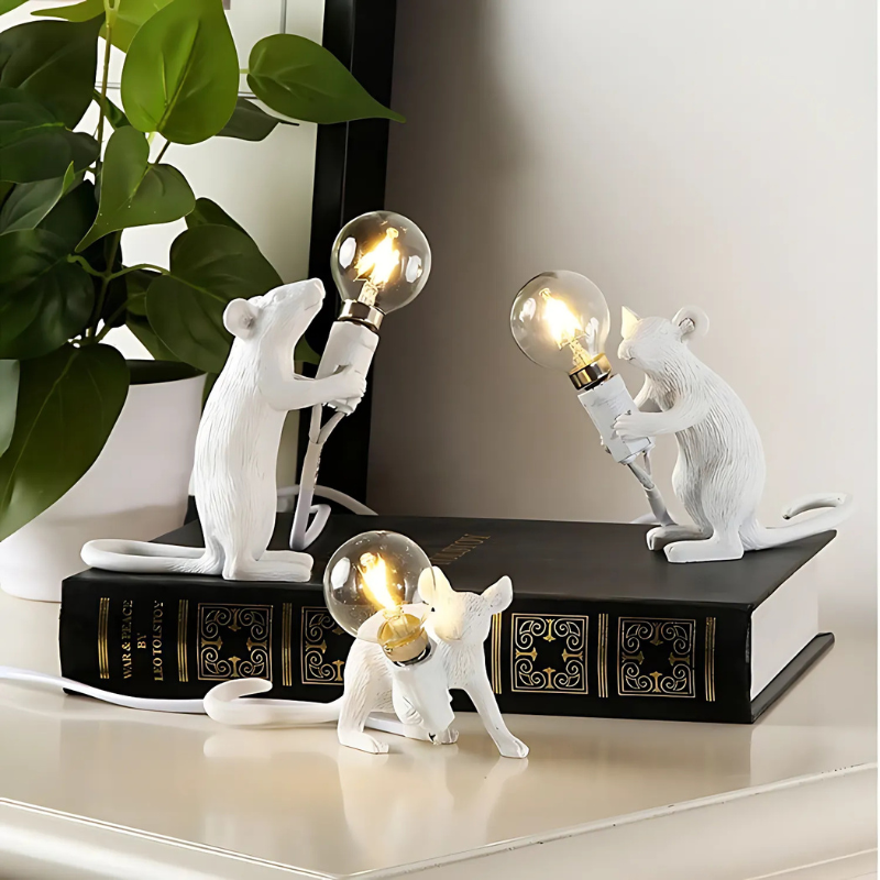 Doctor Mousey design muizenlamp unieke LED tafel- en plankverlichting