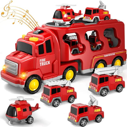 Dubbeldekker Speelgoedtruck Speelset met Mini Auto’s en Muziek