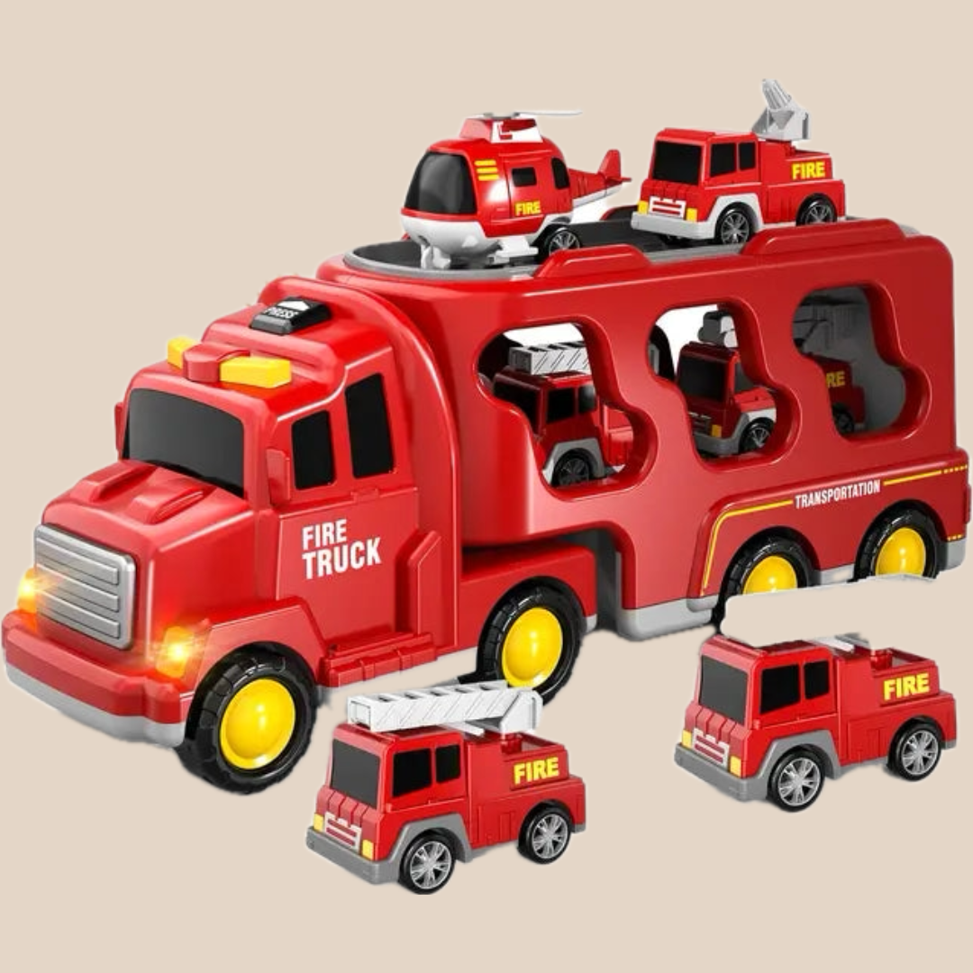 Dubbeldekker Speelgoedtruck Speelset met Mini Auto’s en Muziek