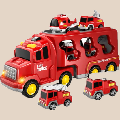 Dubbeldekker Speelgoedtruck Speelset met Mini Auto’s en Muziek