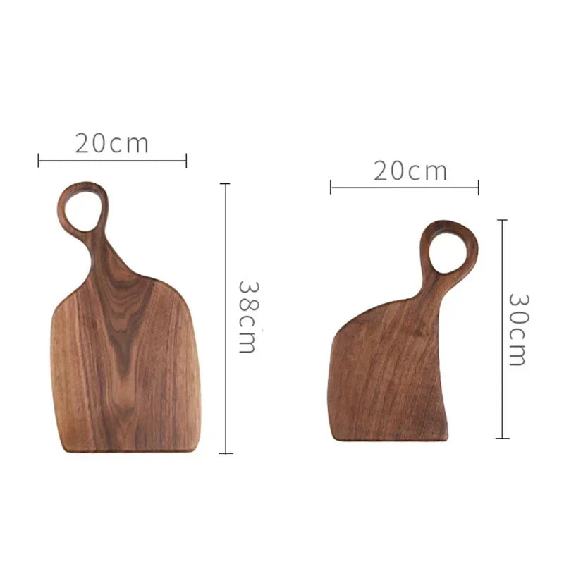 Double-Sided Walnut Wood Cutting Board for Food Preparation and Serving