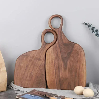 Double-Sided Walnut Wood Cutting Board for Food Preparation and Serving