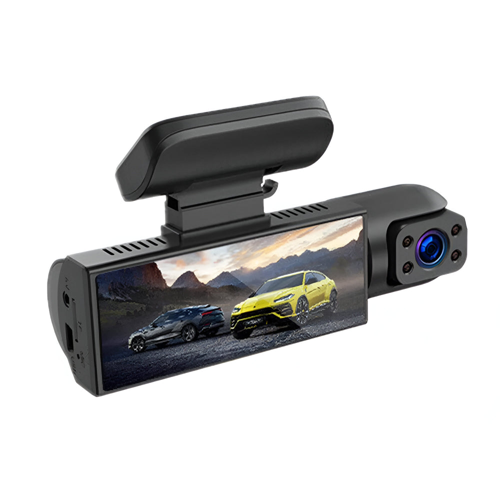 Dashcam med dobbelt objektiv, 1080P, bilkamera, kørselsoptager og parkeringsmonitor