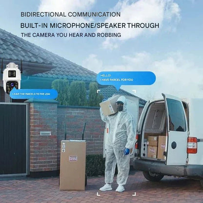 DualGuard Solar 4K kabellose Sicherheitskamera mit 360° Steuerung
