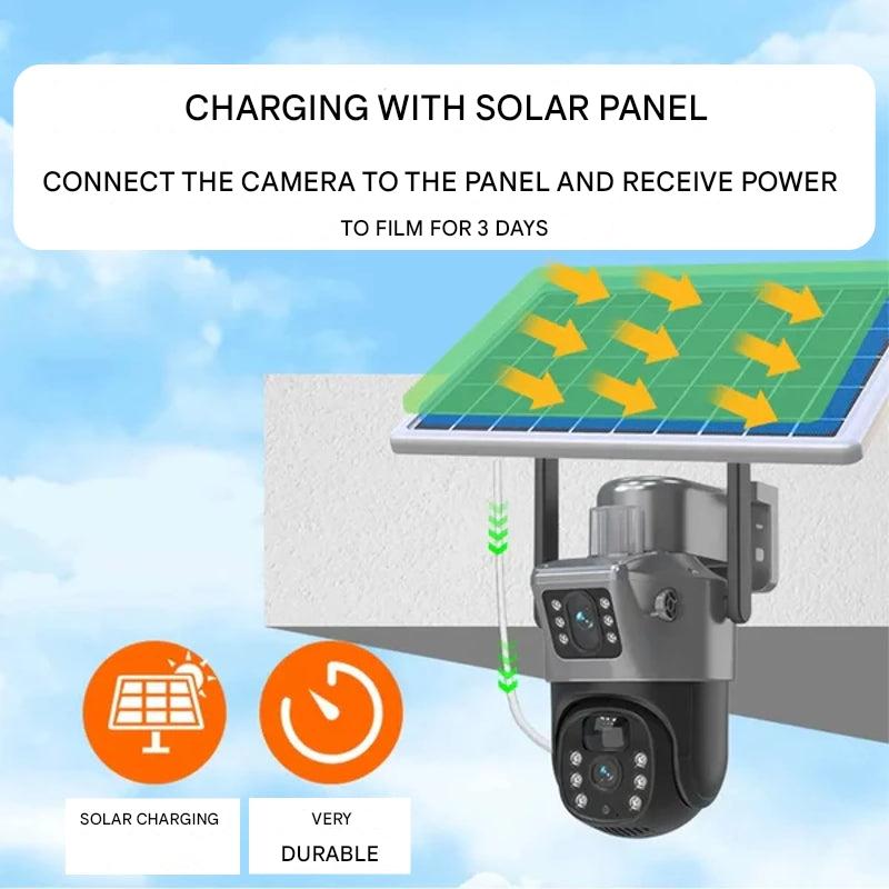DualGuard Solar 4K kabellose Sicherheitskamera mit 360° Steuerung