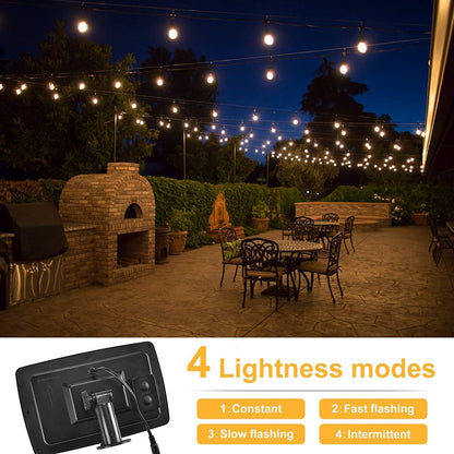 Solar LED Festoon String Lights Waterproof Outdoor Ambient Lighting