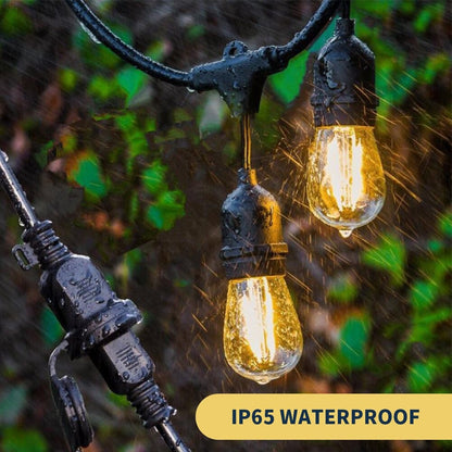 Solar LED Festoon String Lights Waterproof Outdoor Ambient Lighting