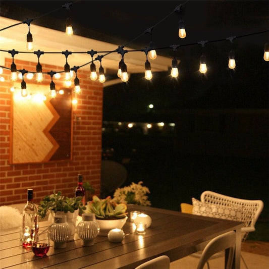 Solarny łańcuch świetlny LED Festoon wodoodporny, oświetlenie zewnętrzne