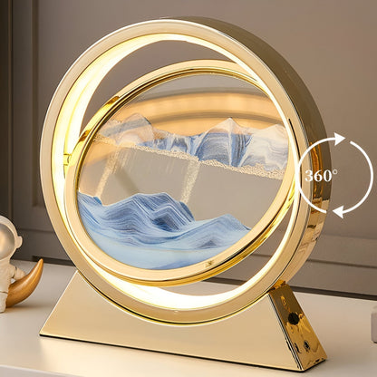 Dynamisk LED-sandkunstbordlampe med touchbetjening og USB-opladning