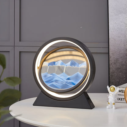 Dynamisk LED-sandkunstbordlampe med touchbetjening og USB-opladning