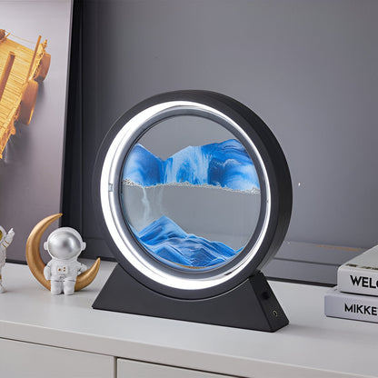 Dynamisk LED-sandkunstbordlampe med touchbetjening og USB-opladning