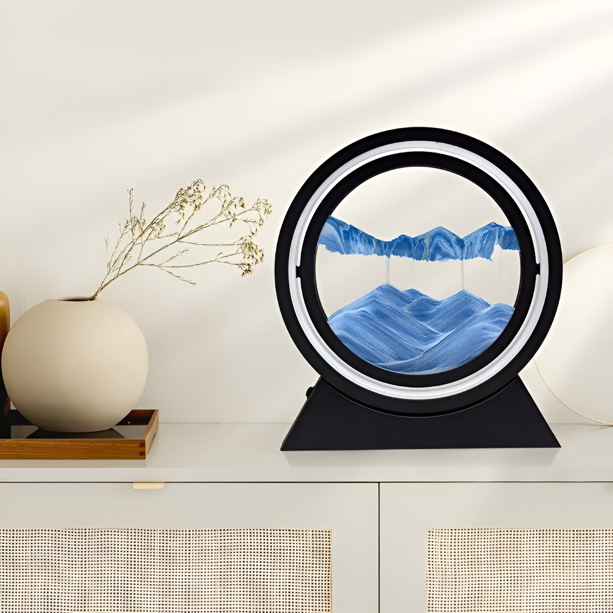 Dynamisk LED-sandkunstbordlampe med touchbetjening og USB-opladning