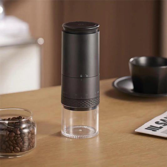 Elektrische koffiemolen met verstelbare maalschijf en USB oplaadbaar ontwerp