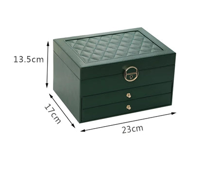 EleganceBox Luxury Jewelry Organizer with Multi Layer Storage
