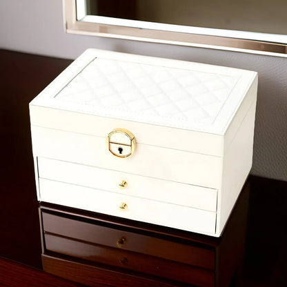 EleganceBox Luxury Jewelry Organizer with Multi Layer Storage