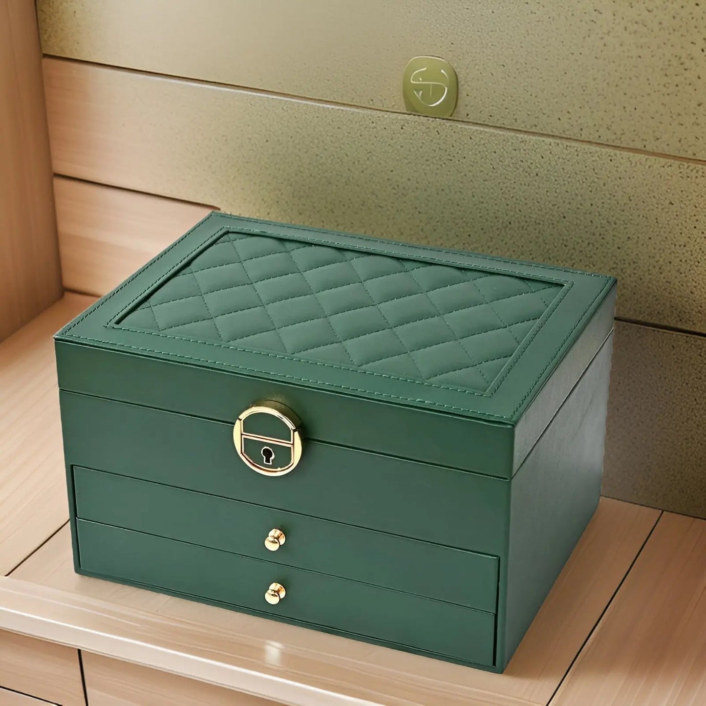 EleganceBox Luxury Jewelry Organizer with Multi Layer Storage
