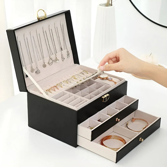 EleganceBox luxe sieradenorganizer met meerdere opberglagen