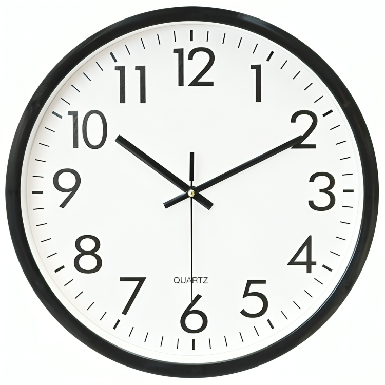 Elegant Atomic Wall Clock 34cm Indoor Outdoor Precision Time