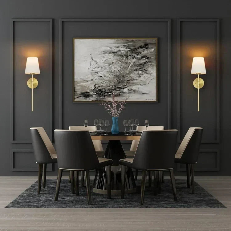 Elegancka, ściemniana, akumulatorowa lampa ścienna LED do nastrojowego oświetlenia wnętrz