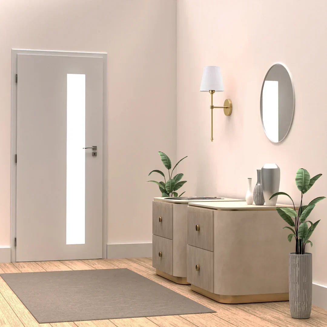 Elegancka, ściemniana, akumulatorowa lampa ścienna LED do nastrojowego oświetlenia wnętrz