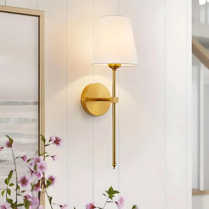 Elegancka, ściemniana, akumulatorowa lampa ścienna LED do nastrojowego oświetlenia wnętrz