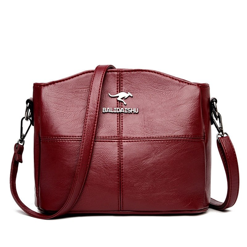 Elegant læder crossbody taske praktisk skuldertaske til kvinder