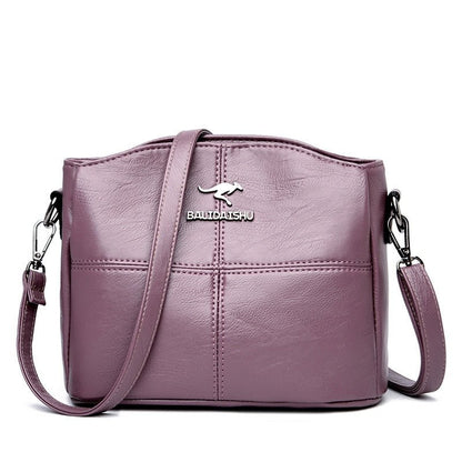 Elegant læder crossbody taske praktisk skuldertaske til kvinder