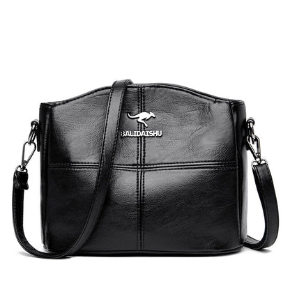 Elegant læder crossbody taske praktisk skuldertaske til kvinder