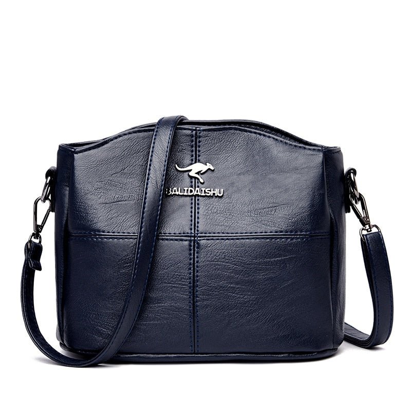 Elegant læder crossbody taske praktisk skuldertaske til kvinder