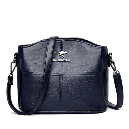 Elegant læder crossbody taske praktisk skuldertaske til kvinder