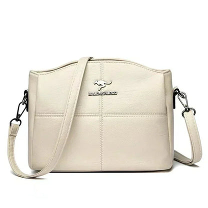 Elegant læder crossbody taske praktisk skuldertaske til kvinder