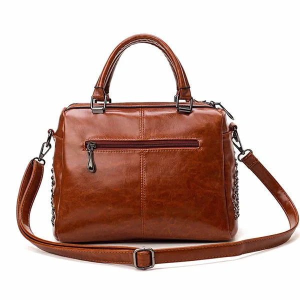 Elegancka miękka skórzana torba na ramię do codziennego użytku