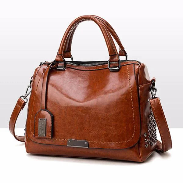 Elegancka miękka skórzana torba na ramię do codziennego użytku