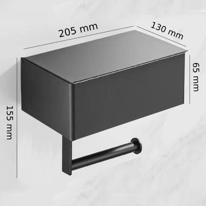 ElegantEssentials vægmonteret toiletpapirholder med hylde og skuffe