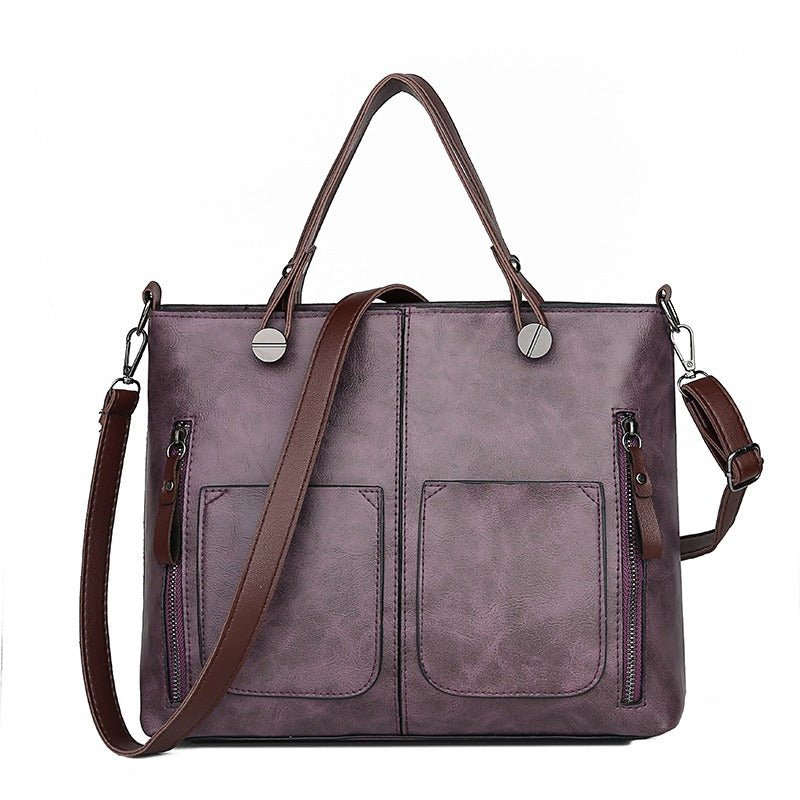 Elly Vintage Lederschultertasche für Damen mit elegantem handgefertigtem Design