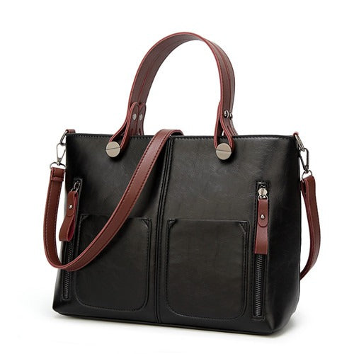 Elly Vintage Lederschultertasche für Damen mit elegantem handgefertigtem Design