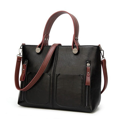 Elly Vintage Lederschultertasche für Damen mit elegantem handgefertigtem Design