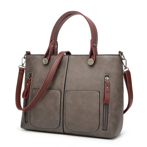 Elly Vintage Lederschultertasche für Damen mit elegantem handgefertigtem Design