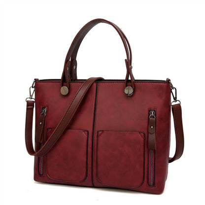 Elly Vintage Lederschultertasche für Damen mit elegantem handgefertigtem Design