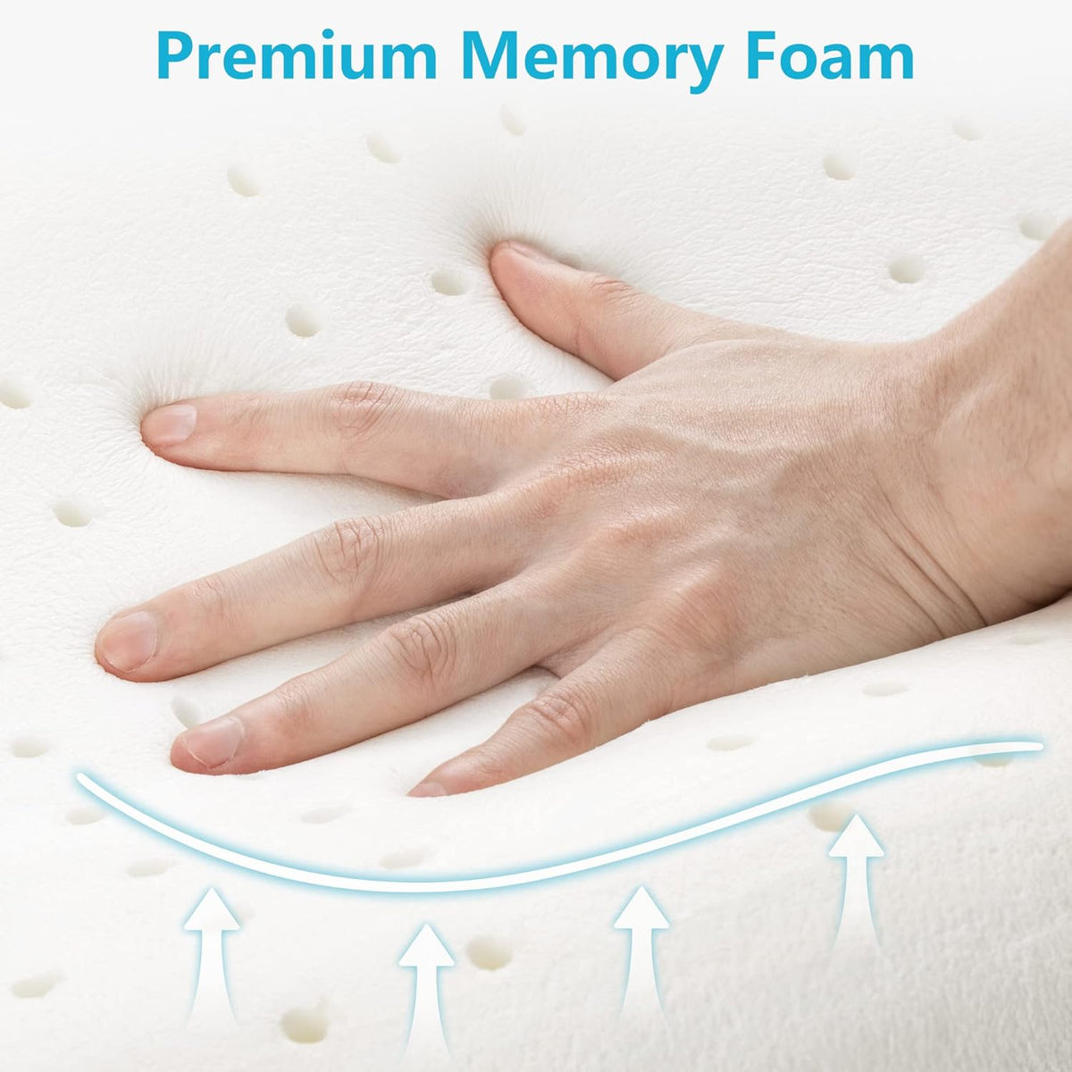 Ergonomisches Kissen aus Memory-Schaum – Design mit zwei Höhen für individuell angepasste Schlafunterstützung