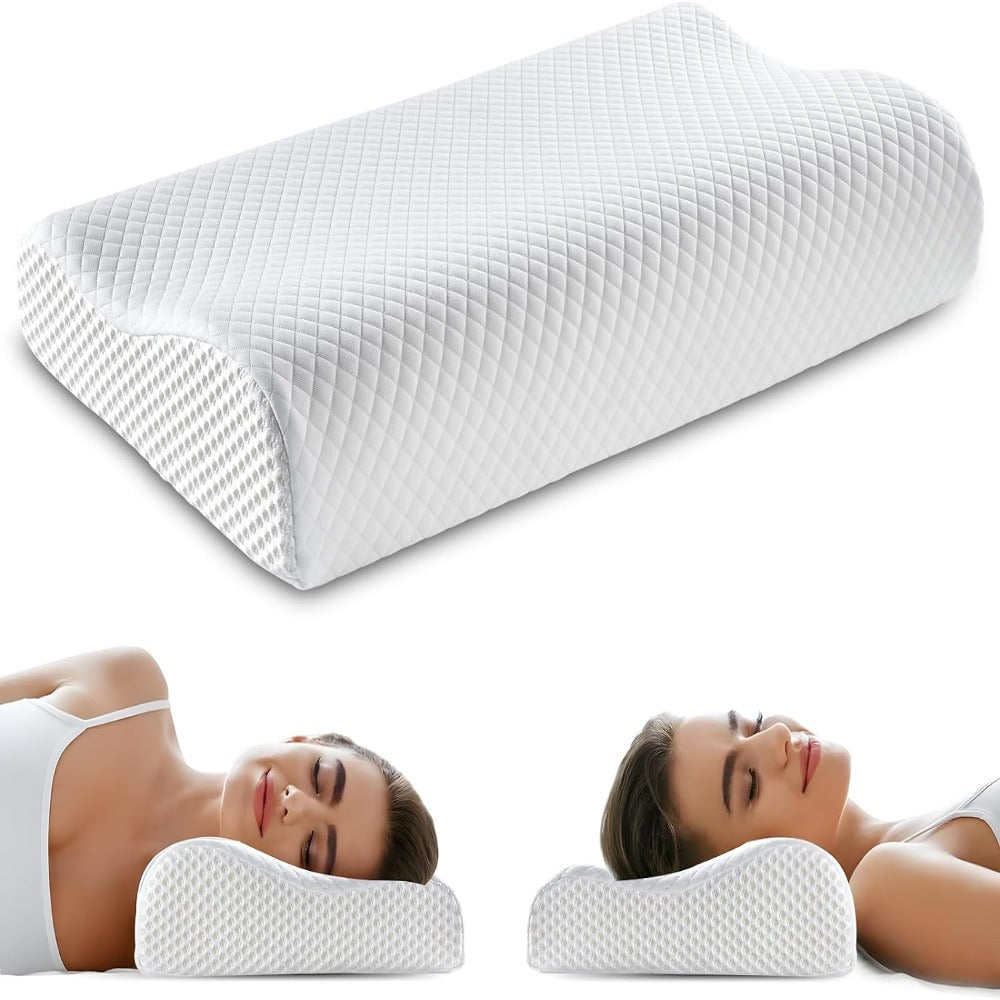 Ergonomisches Kissen aus Memory-Schaum – Design mit zwei Höhen für individuell angepasste Schlafunterstützung