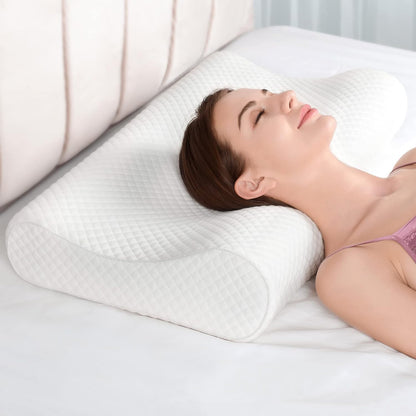 Ergonomisches Kissen aus Memory-Schaum – Design mit zwei Höhen für individuell angepasste Schlafunterstützung