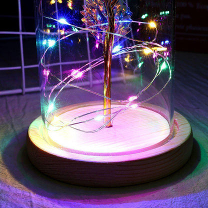 Eternal Rose Under Glass Dome with LED Lights