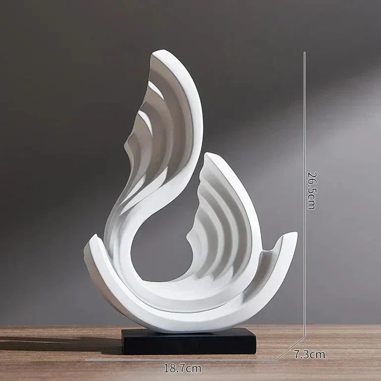 Ethereal Flow glasornament med elegant design til moderne boligindretning