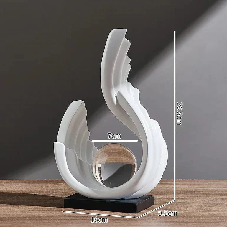 Ethereal Flow glasornament med elegant design til moderne boligindretning