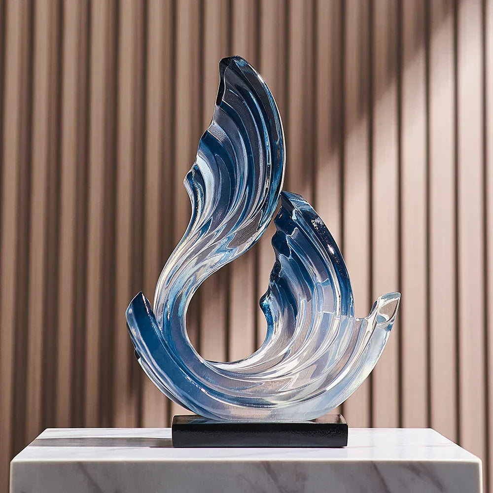 Ethereal Flow glasornament med elegant design til moderne boligindretning
